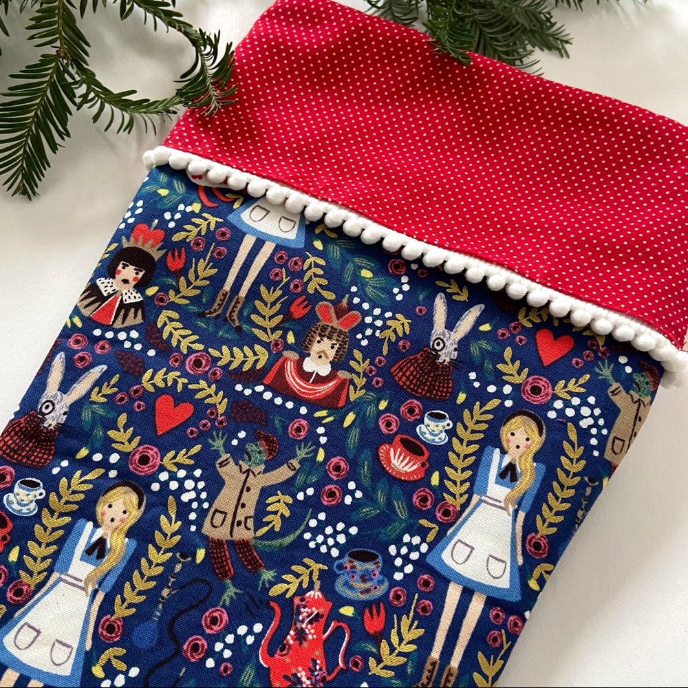 Rifle Paper Co Alice in Wonderland Stocking - Picture 2 of 4